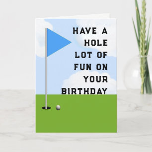 Golf Birthday Karte