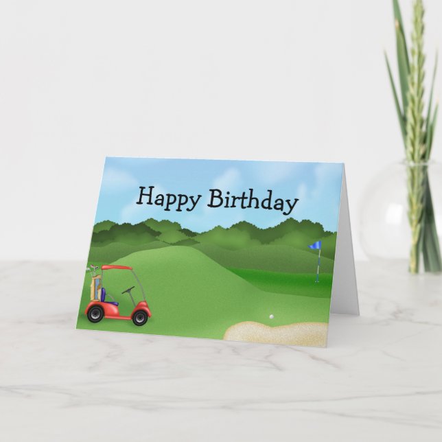 Golf Birthday Karte (Vorderseite)