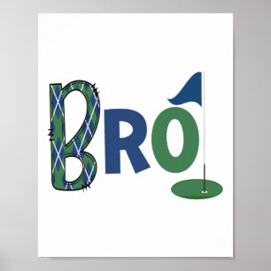 Golf Birthday Kinder Golfspielen Bruder des Geburt Poster