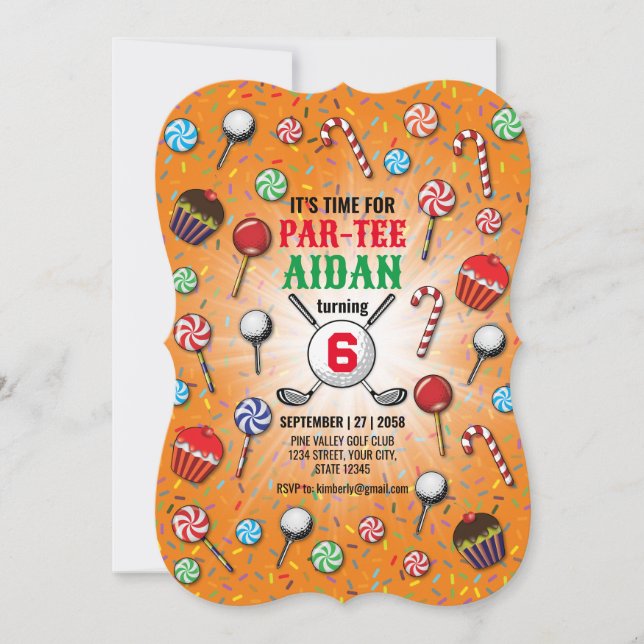 Golf Birthday Par-T-Shirt Design (Vorderseite)