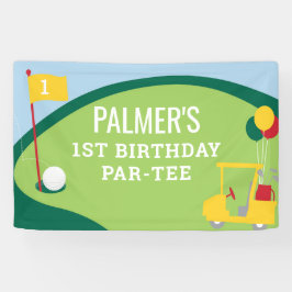 Golf Birthday Par-T-Shirt Grosses Bannerzeichen Banner