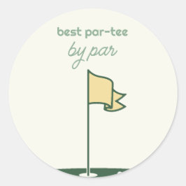 Golf Birthday Par-T-Shirt Themenaufkleber Runder Aufkleber