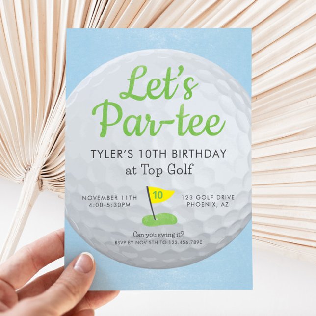 Golf Birthday Par-tee Einladung (Golf Birthday Invitation)