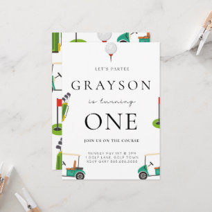 Golf Birthday Par Tee Invitation