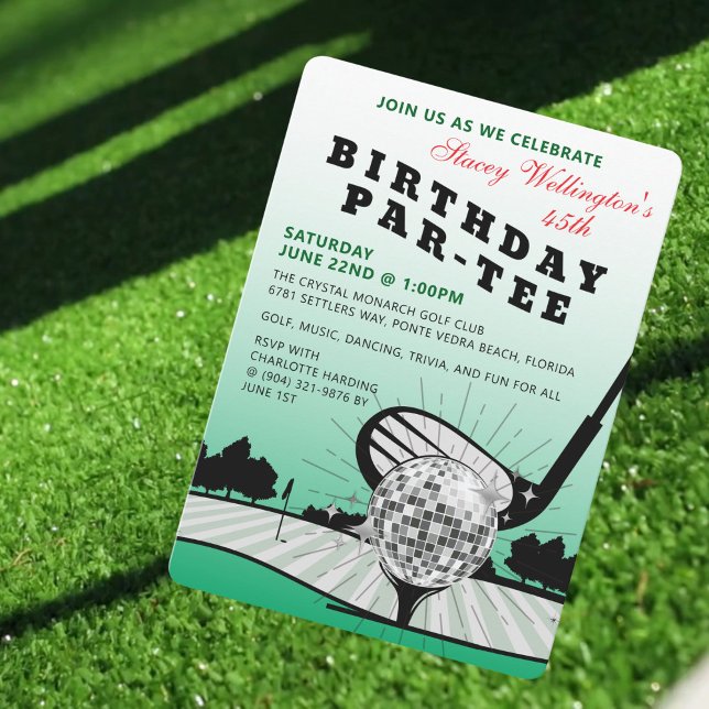 Golf Birthday Par-tee-Party Einladung (Von Creator hochgeladen)