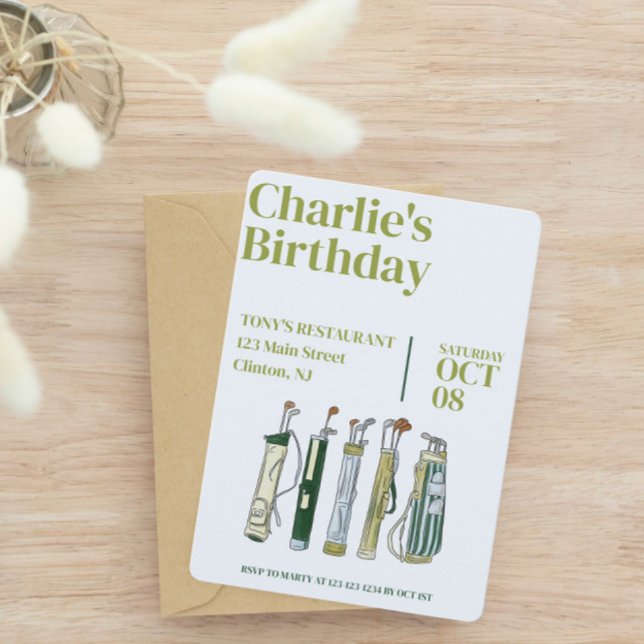 Golf Birthday Party Einladung (Von Creator hochgeladen)