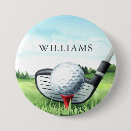 Golf Birthday Party I Golfer Button
