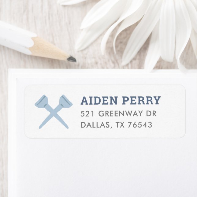 Golf Birthday Party Rücksendeadresse (Insitu)