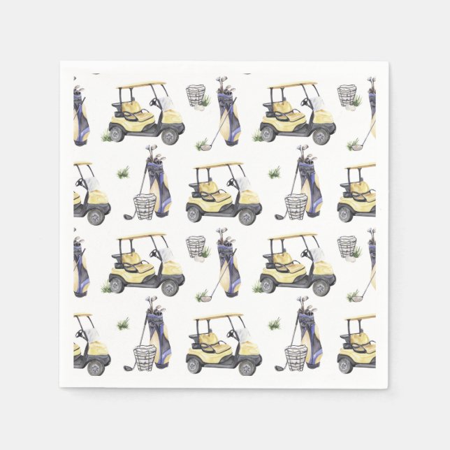 Golf Birthday Party Serviette (Vorderseite)