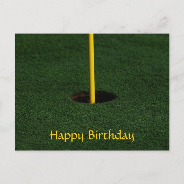 Golf Birthday Postcard Postkarte (Vorderseite)