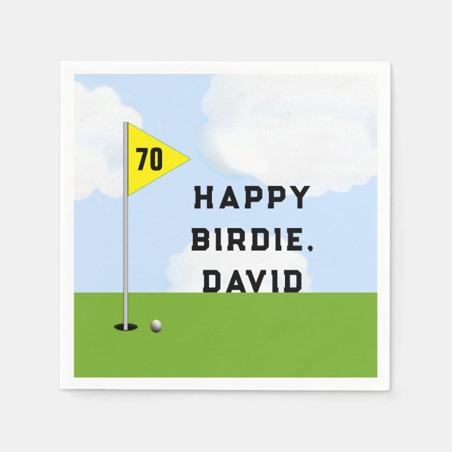 Golf Birthday Serviette (Vorderseite)