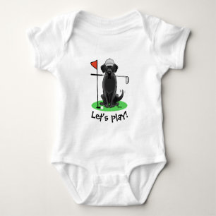 Golf Black Labrador Retriever Dog - Niedlich Baby Strampler