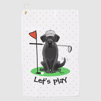 Golf Black Labrador Retriever Dog - Niedlich Golfhandtuch