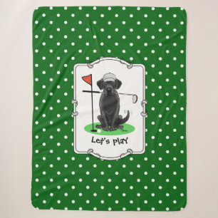 Golf Black Labrador Retriever Dog - Niedlich Sherpadecke