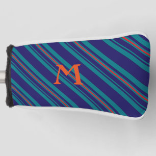 GOLF-Blue Streifen, Monogram Golf Putter Head Cove Headcover