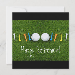 Golf Bonne retraite avec balle de golf et carte te