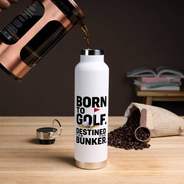 Golf Born to Golf Trinkflasche (Kaffee (gedreht))