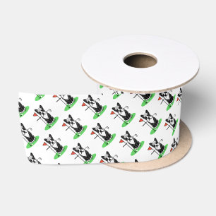 Golf Boston Terrier Dog (schwarz) Niedlich Satinband