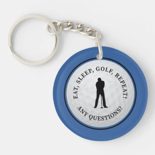 Golf Boule Golfeur Sports modernes Monogramme Bleu