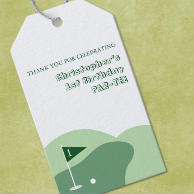 Golf Boy 1. Geburtstag Geschenkanhänger (Von Creator hochgeladen)
