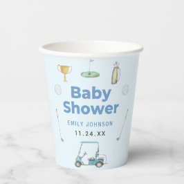 Golf Boy Baby Dusche Pappbecher
