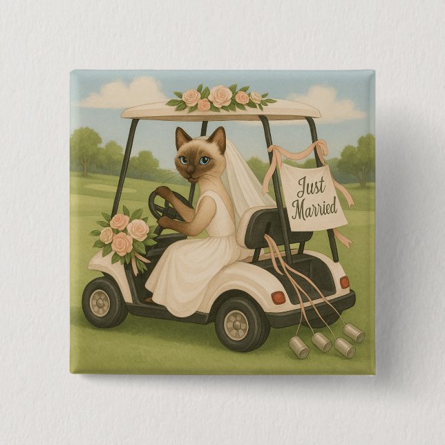 Golf-Braut After Party  Button (Vorderseite)