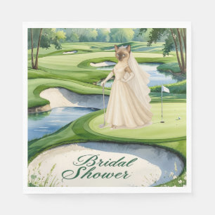 GOLF BRAUTPARTY für Cat Lover Golfer Serviette