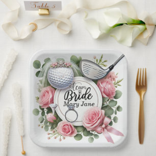 Golf-Brautparty zum Thema Golf Pappteller