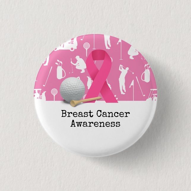 Golf Breast Cancer Awareness for golfer Button (Vorderseite)