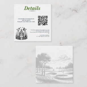 Golf Brides Wedding QR Code Begleitkarte