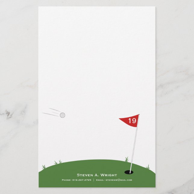 Golf Briefpapier (Vorderseite)