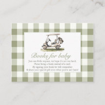 Golf-Bücher für Baby-Baby-Party Sage Green Gingham