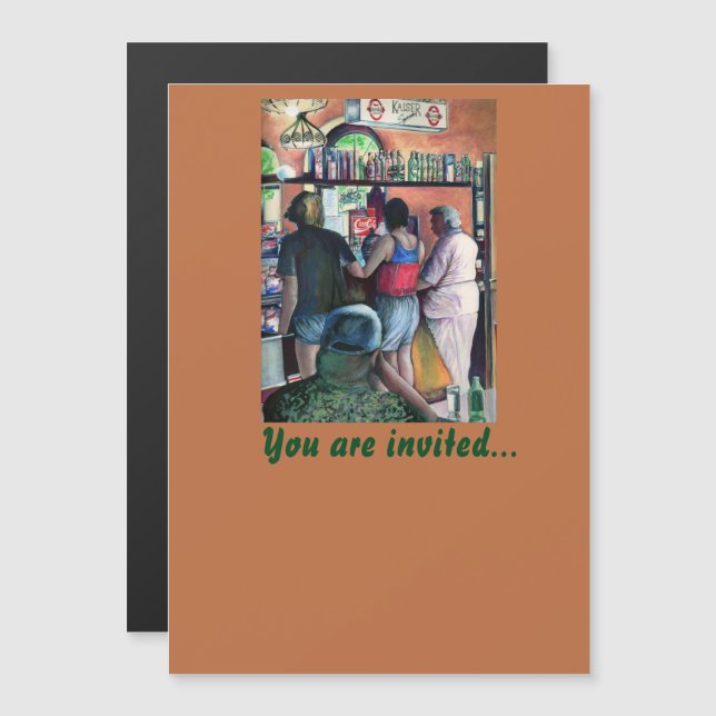 Golf Buffet, Budapest Magneteinladung (Vorne/Hinten)