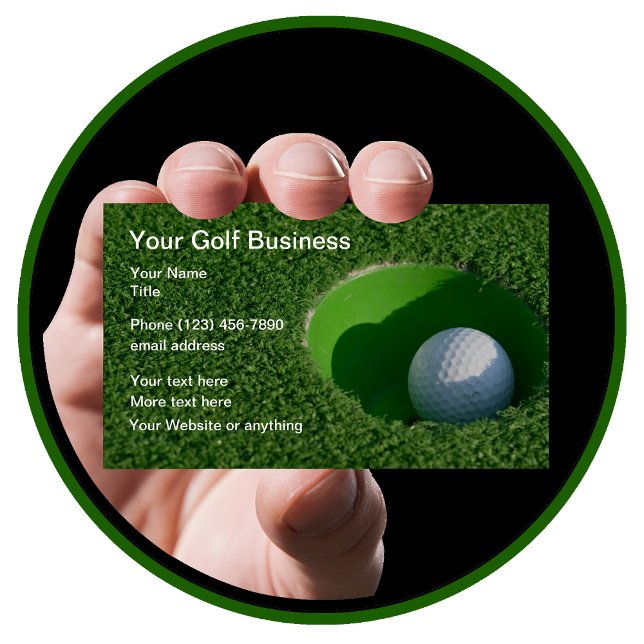 Golf Business Cards Moderne abgerundete Ecken Visitenkarte (Von Creator hochgeladen)