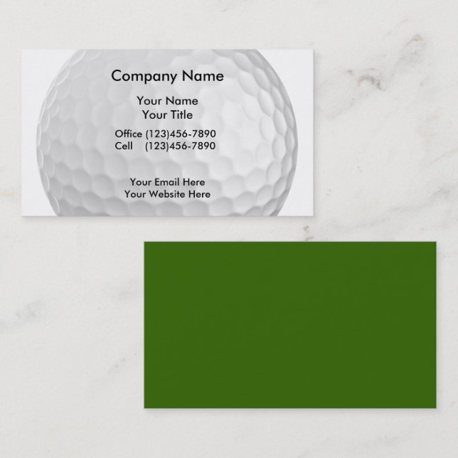 Golf Business Cards Visitenkarte (Vorne/Hinten)