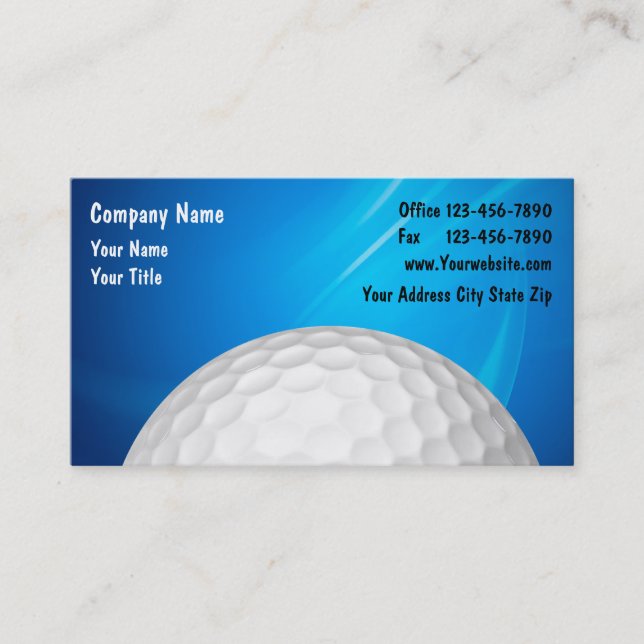 Golf Business Cards Visitenkarte (Vorderseite)