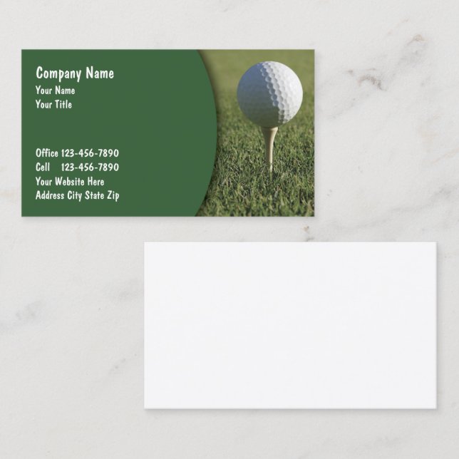 Golf Business Cards Visitenkarte (Vorne/Hinten)