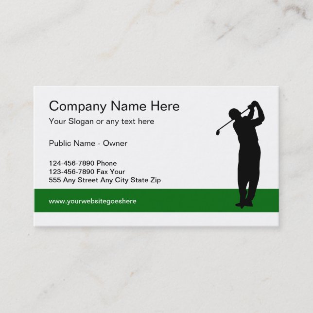 Golf Business Classic Carte de visite (Devant)