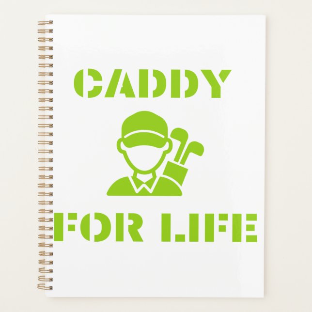 Golf Caddy fürs Leben Angebot Limettengrün Planer (Vorderseite)