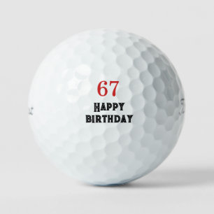Golf Cadeau de fête d'anniversaire 67 ans Balles de gol
