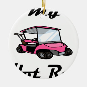 Golf cart3 keramik ornament