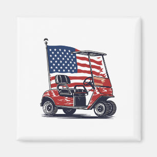Golf Cart American Flag 4. Juli Sport Patrioti Magnet