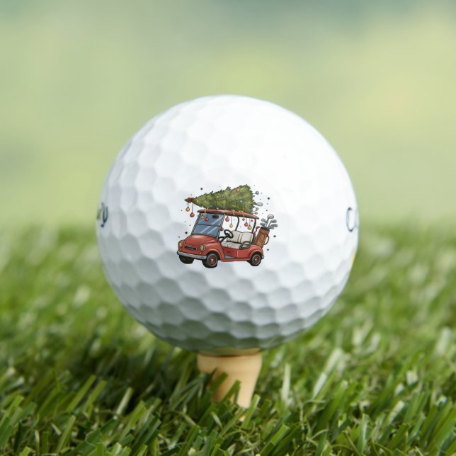 Golf Cart Christmas Tree Golf Lover Gift Golfball (Insitu T-Shirt)