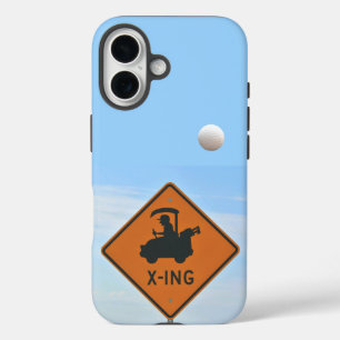 Golf Cart Crossing Sign, Golf Ball in Air title_seo2