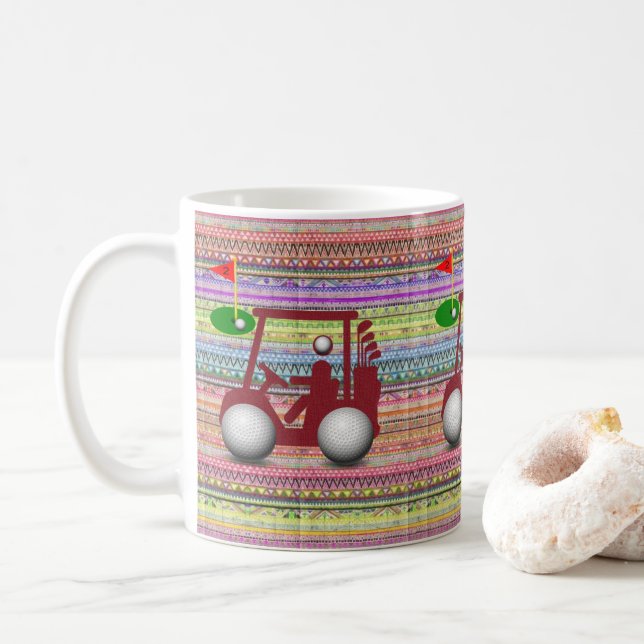 Golf Cart Golf Balls Tasse (Mit Donut)