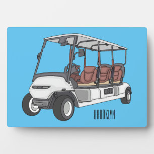 Golf cart / golf buggy cartoon illustration fotoplatte