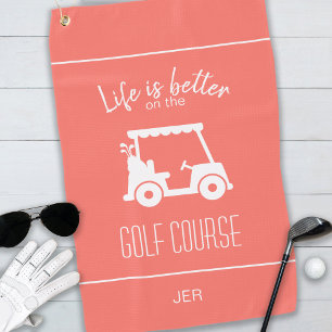 Golf Cart Golfer Golfplatz niedliches Angebot Kora Golfhandtuch