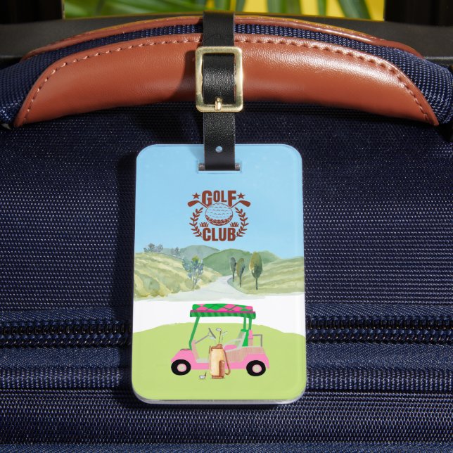 Golf Cart Landschaftlich League Club Logo-Bag Gepäckanhänger (Vorderseite Insitu 2)