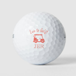 Golf Cart Mit Monogramm Golfinitiativen Live to Go Golfball