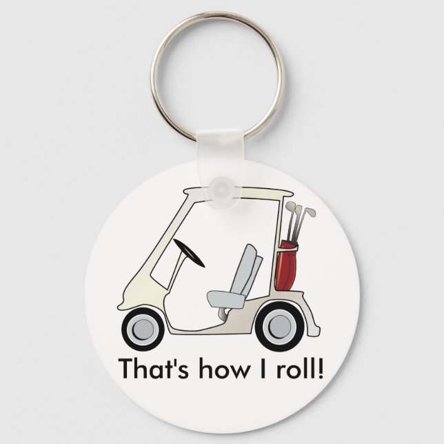 Golf_cart Schlüsselanhänger (Vorderseite)